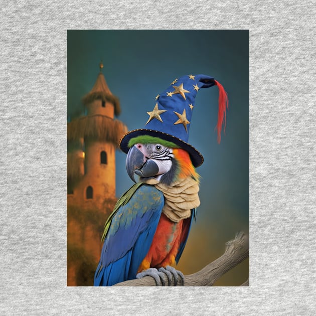 Macaw Parrot Wizard Hat by candiscamera